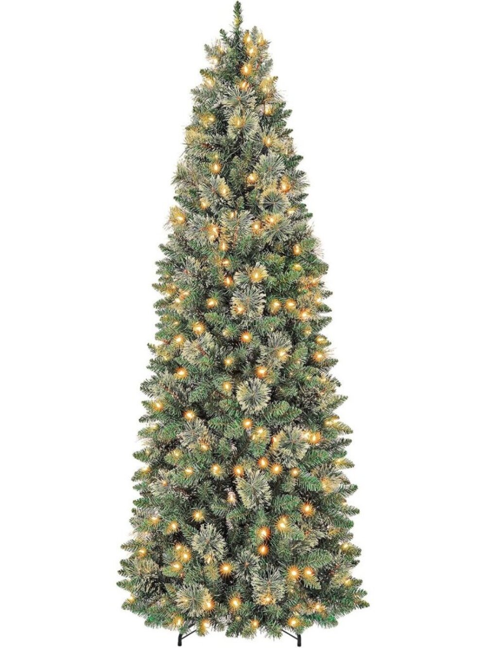 Hykolity 7.5 ft Slim Prelit Christmas Tree with Pine Needle